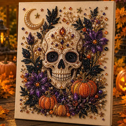 Halloween Ghost Pearl Art Kit for Adults DIY Pearl Painting Craft Kit Beginner Friendly Halloween Pearl Diamond Art Wall Decor