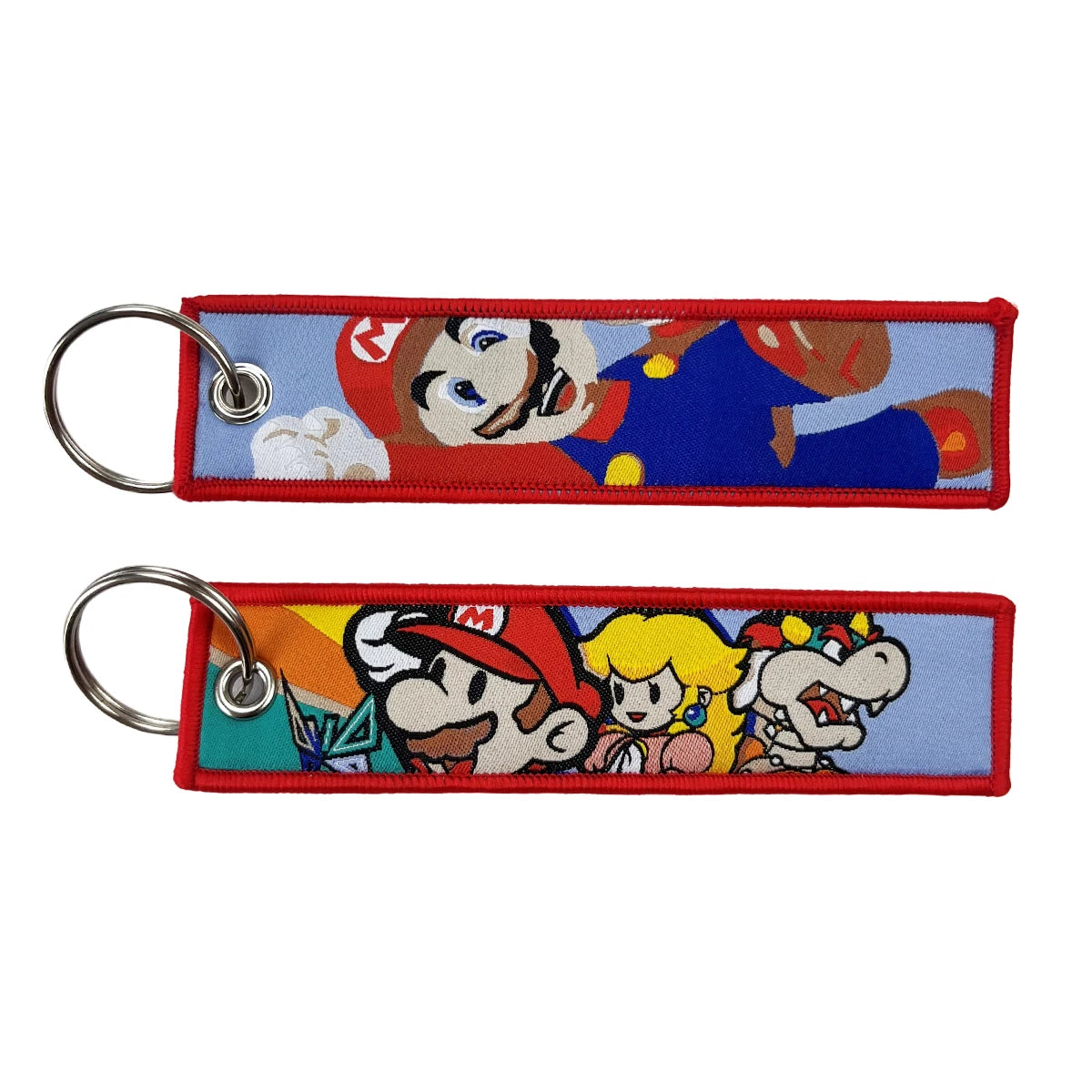 One Piece Anime Key Chains with Cute Jet Manga Embroidery Fashion Key Tag for Jewelry Accessory Key Ring Holder Gift Anime Fans