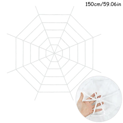 150/250cm Black White Spider Web Giant Stretchy Cobweb For Home Bar Garden Haunted House Horror Props Halloween Party Decoration