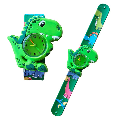 Cartoon Printed Strap Children's Watch Colorful Silicone Baby Birthday Gift Kids Study Time Toy Girls Boys Watch Clock Bracelet