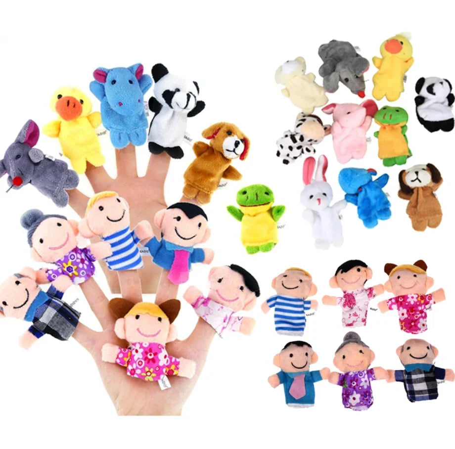 10 Pcs Cartoon Hand Doll Finger Puppet Baby Children Story Early Education Soothing Doll Plush Toy