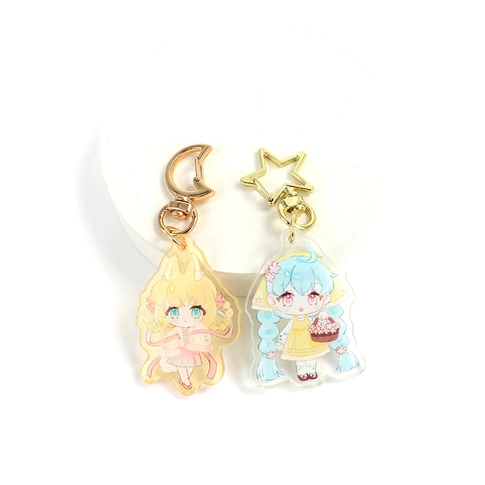 Bomaijie Custom Acrylic Keychain Cartoon Logo Key Chain Photo Customized Transparent Printing Design Game Anime Keychains