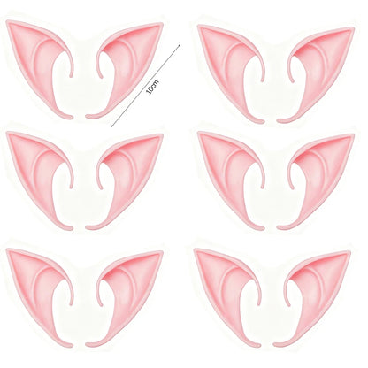 Halloween Elf Ears Latex Simulation Ears Props Fairy Angel Cosplay Mask Halloween Costume Accessories Mascaras Halloween Party