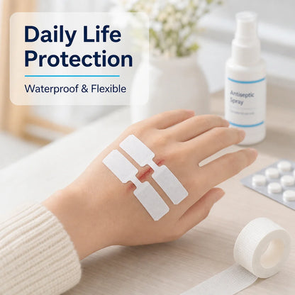 80pcs Butterfly Closure Bandage Strips - Adhesive Strip Stitch Bandages for Closing Skin Wounds with Non-Stick Pad