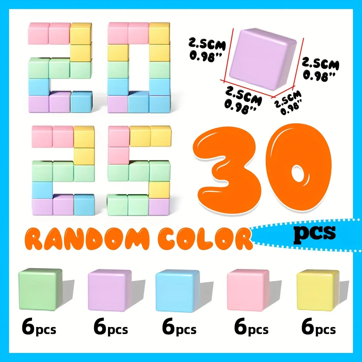 Magnetic Blocks for Kids, Big Size Magnetic Cube Sensory Gift, Preschool Educational Building Blocks Set, Perfect Holiday Gifts