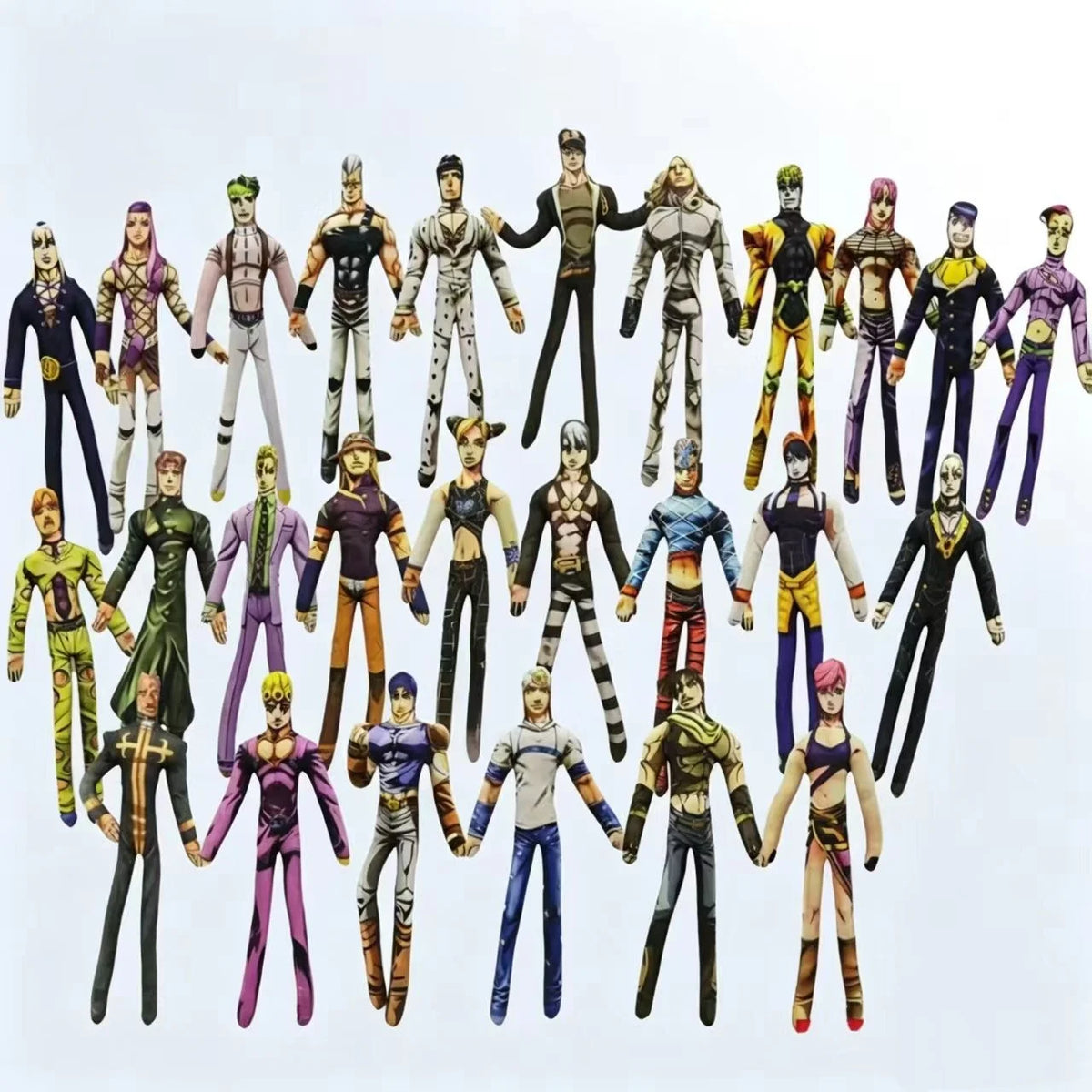 28cmJoJo Jotaro Kujo Joseph Joestar Gyro Zeppeli Johnny Joestar Stuffed Doll Abstract Wire Skeleton Cosplay Fans Collection Gift