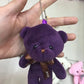 10pcs/pack 12cm Mini Bow Tie Teddy Bear Pendant Plush Toy Colorful Teddy Plush Keychain