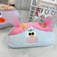 Kawaii Funny Big Capacity Plush Pencil Bag Creative Cartoon Big Mouth Girl Pens Storage Case Portable School Stationery Gift