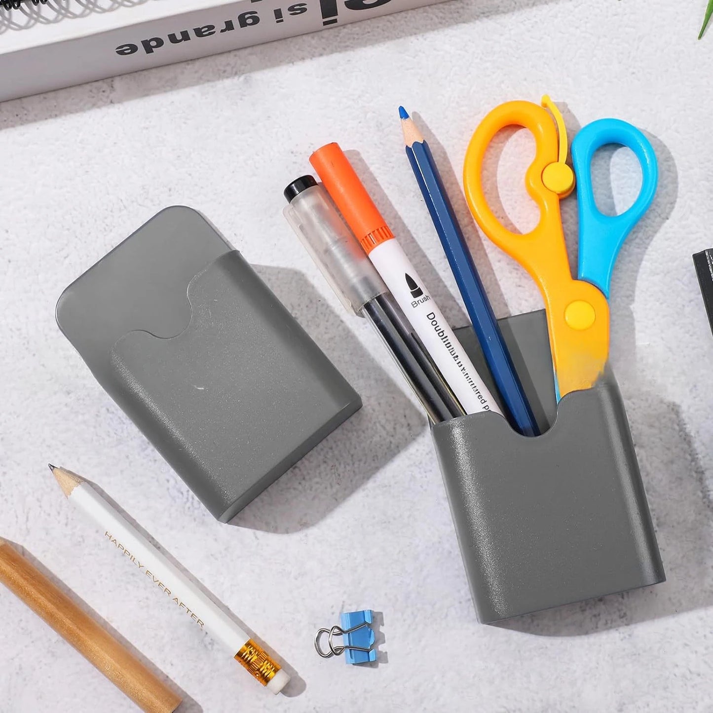 1PC Pen Box Teaching Whiteboard Magnetic Storage Pencil Box Chalk Box Board Eraser Box Magnetic Suction Hanging Plastic Box