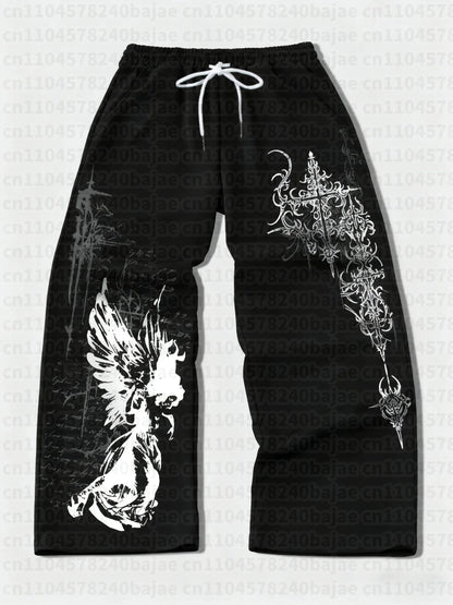 2026 Gothic Punk Vintage Fashionable Breathable Quick Drying Pants Sports and Fitness Pants 3D Printed Sportswear Adult Kids