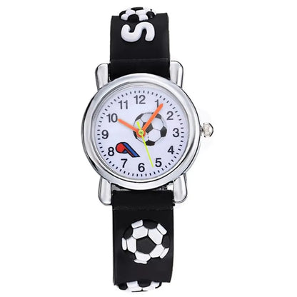 Fashion Cartoon Cute 3D Football Watch Boys Watches Kids Children Watches Silicone Sports Wrist Watch Quartz Clock Gifts for Kid