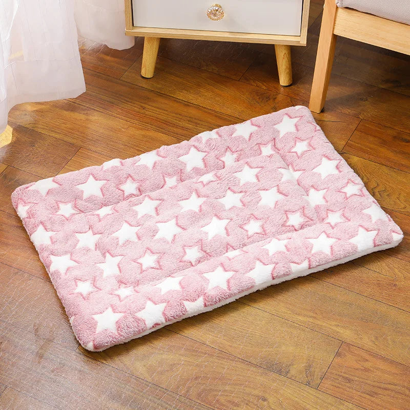 Cute Small Dog Mat Double-sided Use Winter Warm Medium Cat Sofa Blanket Skin-friendly Puppy Bed Cushion Pet Bed Accessories