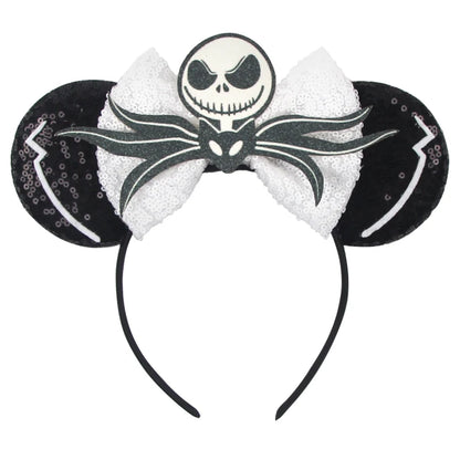 2026 Latest Halloween Cobweb Ears Headband Women Festival DIY Mouse Hairband Kids Party Villains Cosplay DIY Hair Accessories