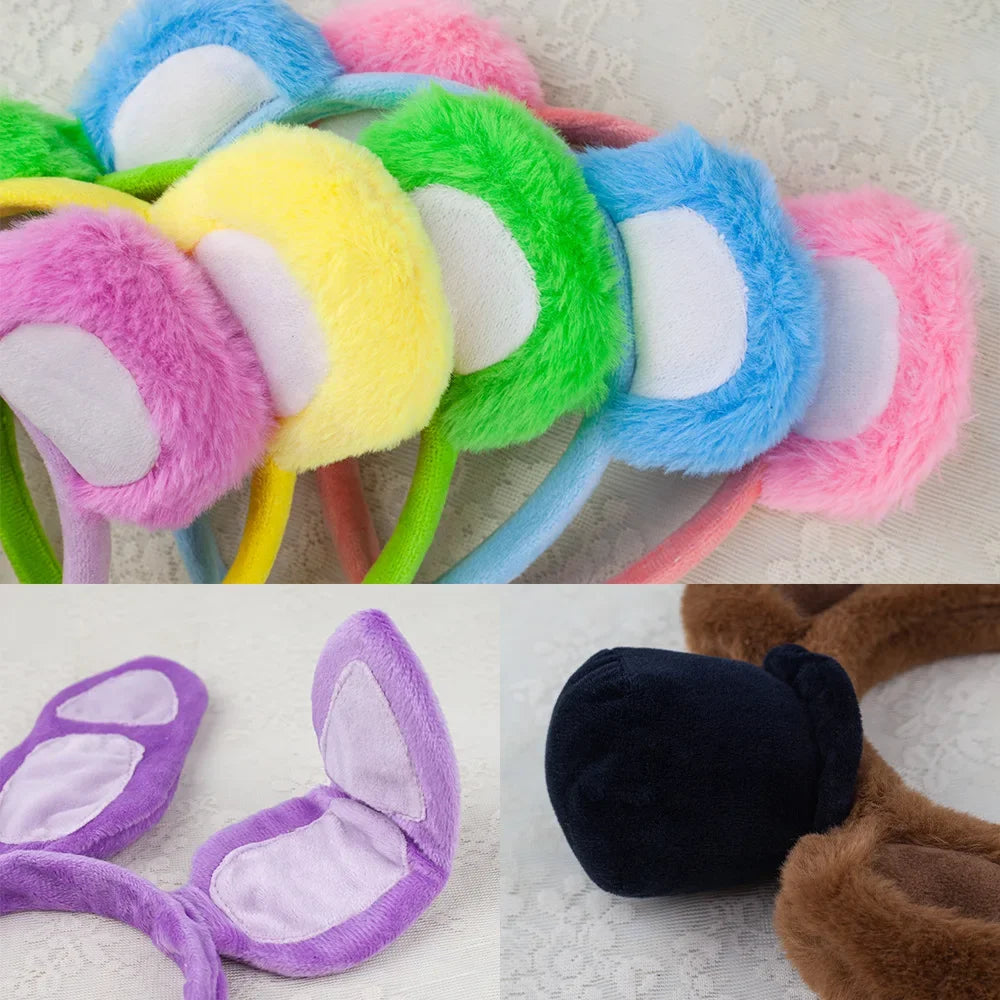 Cute Bear Ears Headband Halloween HairBand Animal Costume Children Adult Party Accessories for Halloween Cosplay