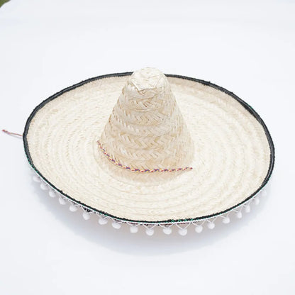 Summer Colorful Wide Brim Mexican Party Hat Halloween Sombrero Straw Hats Decor Party Beach Hat Men