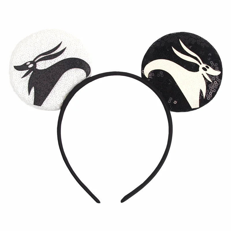 2026Latest Mickey Minnie Ear Headband Sequin Bows For Girl Adult Kids Halloween Party Cosplay Hair Accessories Princess Hairband