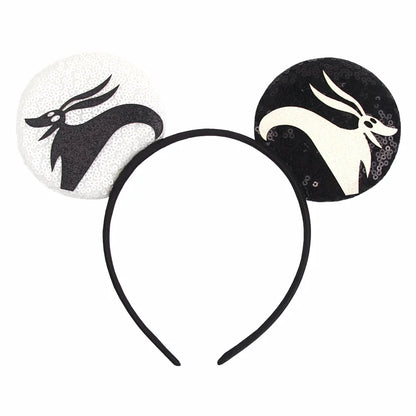 2026Latest Mickey Minnie Ear Headband Sequin Bows For Girl Adult Kids Halloween Party Cosplay Hair Accessories Princess Hairband