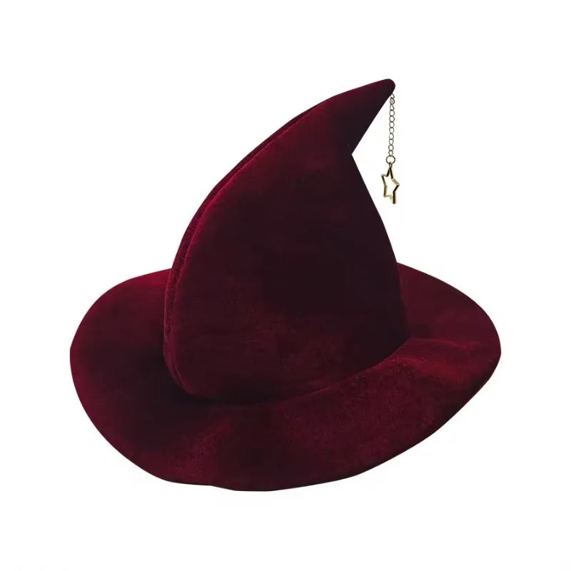 1Pieces New Star Pendant Witch Hat Witch Hat Witch Hat Makeup Stage Halloween Christmas Party Dress Up Party Performance