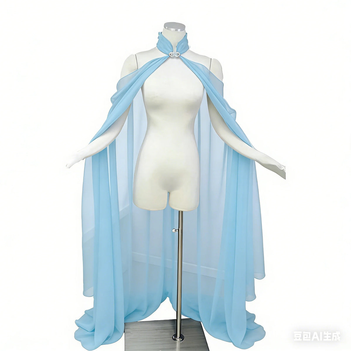 Women Medieval Shawl Cape Chiffon Gothic Wicca Robe Cosplay Dress Cloak Halloween Costume Thin Shawl Cape Stage Costume