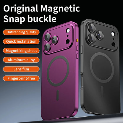 Fashion Metal Frame Phone Case For iPhone Air 13 14 15 16 17 18 Pro Max Plus Aluminum PC Back Panel  Cover For Apple 18 Promax