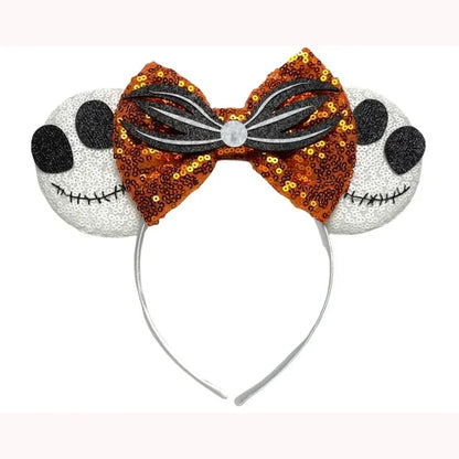 Disney Halloween Ear Headbands For Adults Kids Cosplay Bat Skeleton Maleficent Hairband Girls Ghost Women Party Hair Accessories