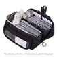 Large Capacity Pencil Case Organizer - Multi-Compartment Desktop Storage for School & Office Supplies ( Pink/Purple/Black)