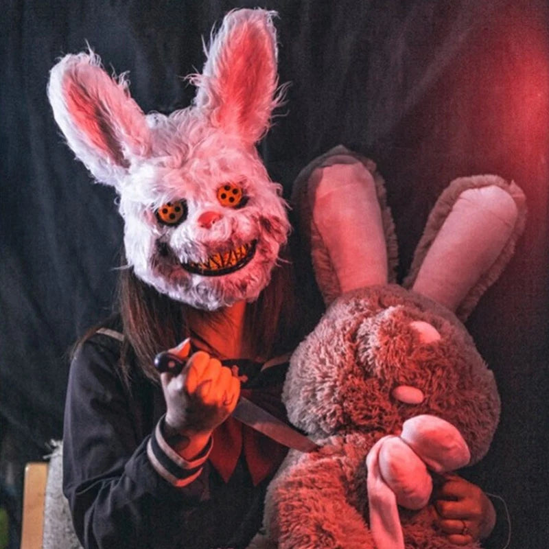 Halloween Cosplay Face Mask Fancy Party Stage Make-up Scary Bear Rabbit Cartoon Head Cover Carnival Costume Prop Masquerade Mask