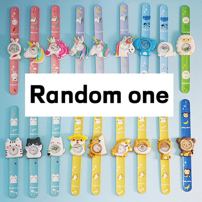 Cartoon Printed Strap Children's Watch Colorful Silicone Baby Birthday Gift Kids Study Time Toy Girls Boys Watch Clock Bracelet