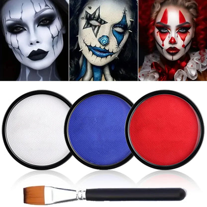 30G Water Monochromatic Face Body Painting Palette Halloween Festive Washable Face and Body Paint Makeup Costume Body Partie