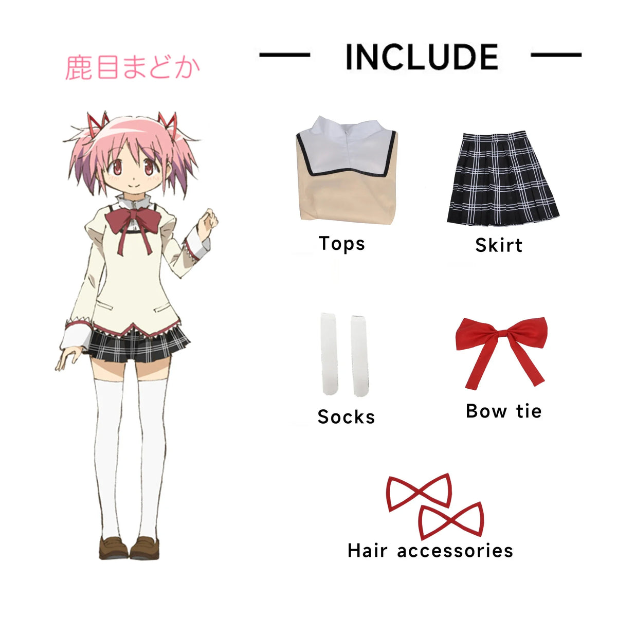 Kaname Madoka Akemi Homura Cosplay Costume School Uniform Puella Magi Madoka Magica Adult Anime Halloween Costumes Women Game