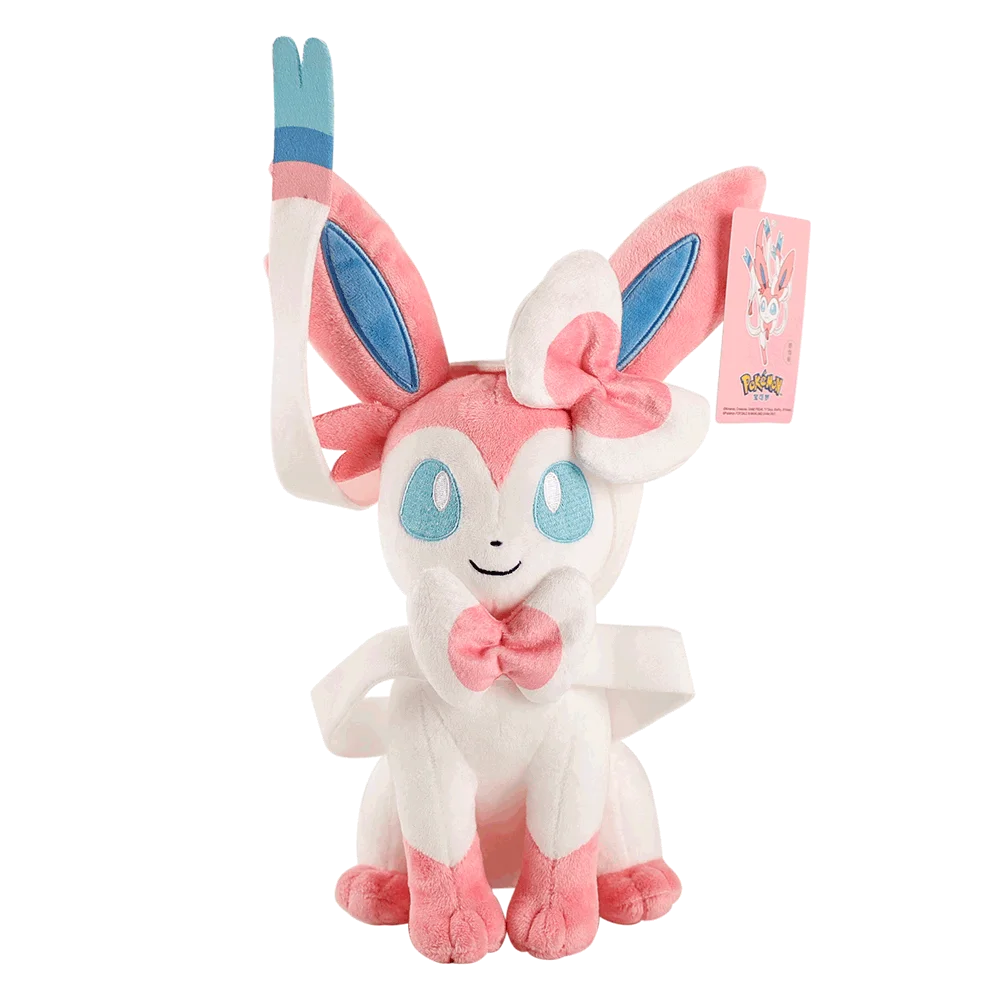 Pokemon Sylveon Plush Anime Cartoon Collectible Figurine Toy Kawaii Eevee Stuffed Doll for Kids and Adults