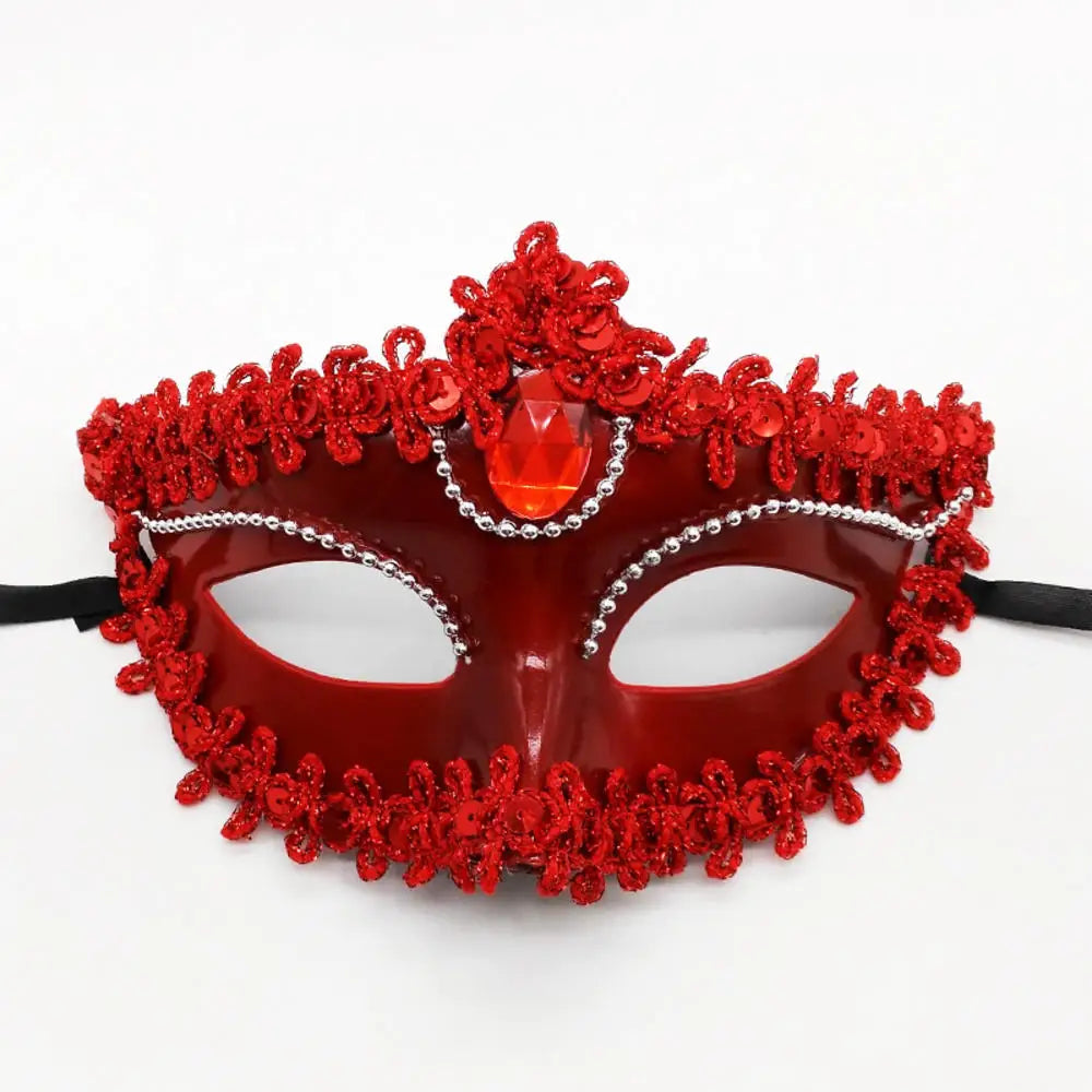 Dance Party Diamond Venetian Mask Feather Flower Wedding Carnival Performance Costume Sexy Lady Mask Masquerade Christmas 2026