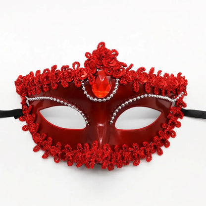 Dance Party Diamond Venetian Mask Feather Flower Wedding Carnival Performance Costume Sexy Lady Mask Masquerade Christmas 2026