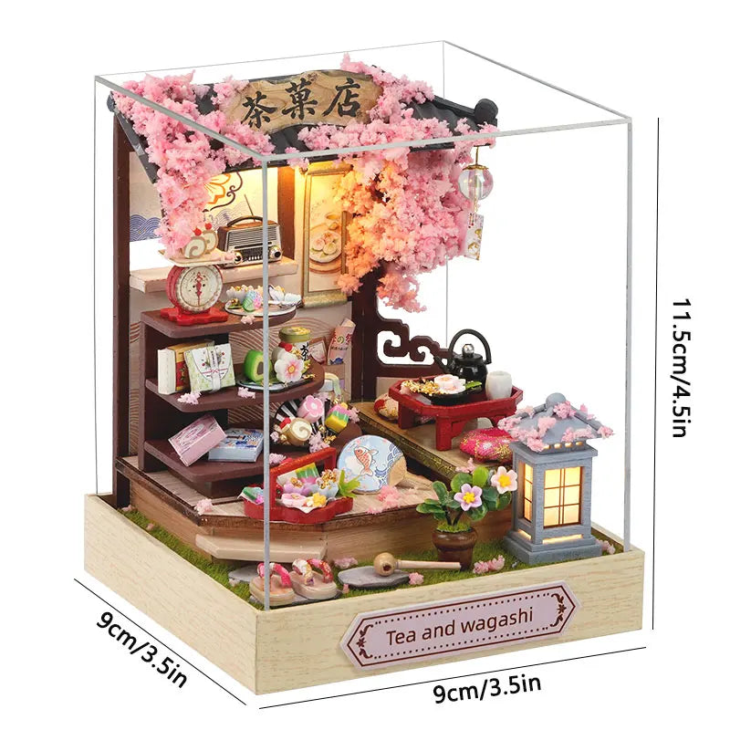 DIY Miniature Dollhouse Kit Assemble Puzzle 3D Wooden House Room Craft With Furniture LED Lights For Friends Birthday Gift Toys