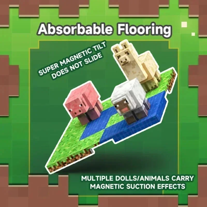 Magnetic Base Plate Variety Baseplates Match Mine World Magnetic Building Blocks Toys for Boys and Girls 3+ DIY Children Toy