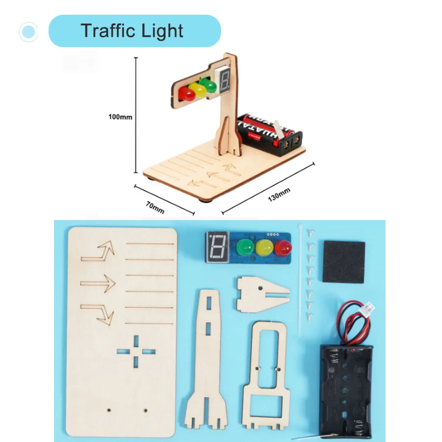 DIY Science Kit Educational STEM Kits Car Dinosaur Model Technologia Experimental Tool Wood Puzzle Games School Supply