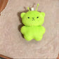 1/2/4/6/12pcs Mini Alien Cat Plush Doll Green Space Cat Pendant Portable Keychains Bag Decoration Trendy Toys Surprise Gifts