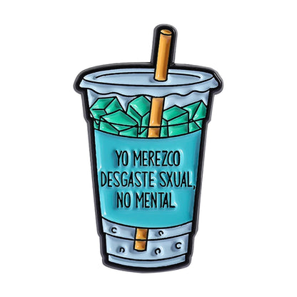 Cartoon Happiness Potion Enamel Pin Matcha Girlie Ghost Coffee Halloween Drink Crush Soda Juice Brooch Lapel Badge Jewelry Gifts