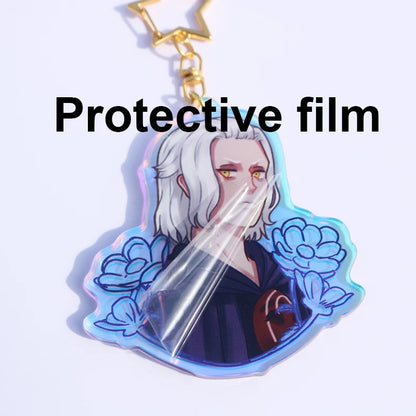 Personalized Keychains Designer Custom Cartoon Llavero Key Chain Photo Customized Anime Charms Hologram Clear Acrylic Key Rings
