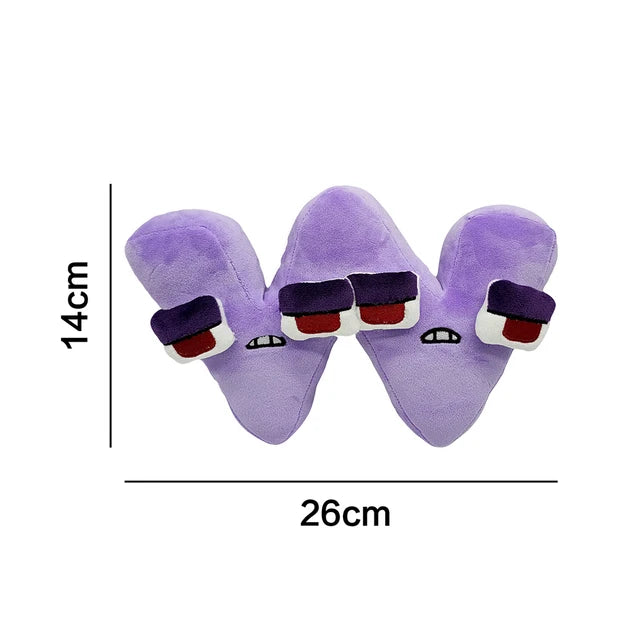 Alphabet Lore Plush Toys A-Z English Letter Stuffed Animal Plushie Doll Toys Gift For Kids Children Educational Christmas Gifts