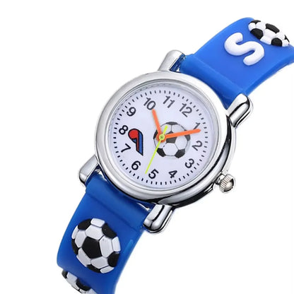 Fashion Cartoon Cute 3D Football Watch Boys Watches Kids Children Watches Silicone Sports Wrist Watch Quartz Clock Gifts for Kid