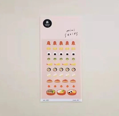 Suatelier Mini Stickers Korean Cartoon Dinosaur Animal Scrapbooking DIY Nail Sticker Junk Journal Diary Decor Craft Supplies