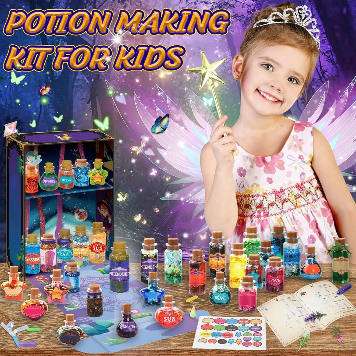 DIY Fairy Magical Potions Kit Halloween Christmas Gifts Witches' Magical Color Changing Potions Art Craft Kit Holiday Gifts