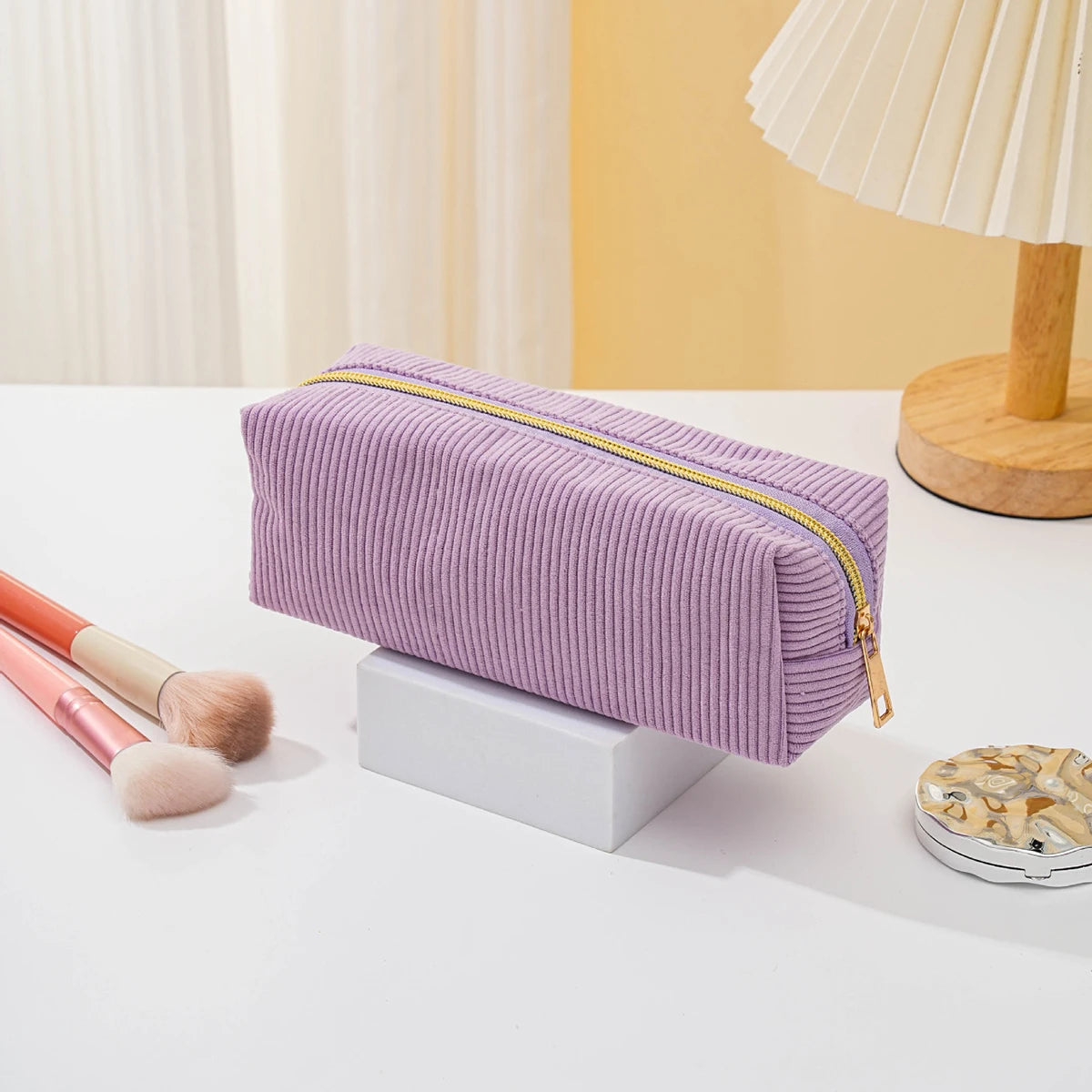 1pc Pencil Case Solid Color Pencil Case School Supplies Large Capacity Pencil Case Stationery Bag Pencil Case School Pencil Case