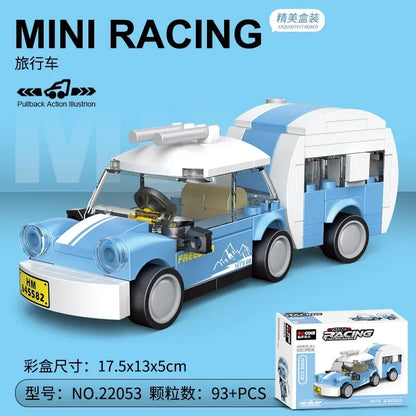 Racing Car Bus Engineering Vehicle Ambulance Pull Back Model Building Blocks Brick Toys Children Boys Compatible With Lego