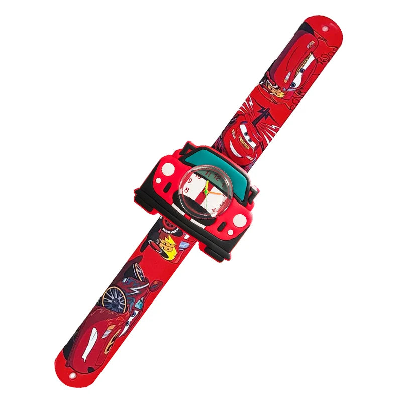 Cartoon Printed Strap Children's Watch Colorful Silicone Baby Birthday Gift Kids Study Time Toy Girls Boys Watch Clock Bracelet