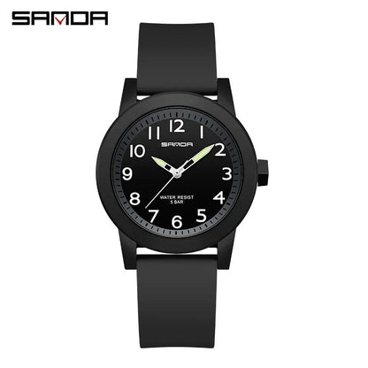 SANDA Women Watches Fashion Silicone Analog Quartz Wrist Watch Baseball Sports Waterproof Boy Girl Casual Clock Children Gifts