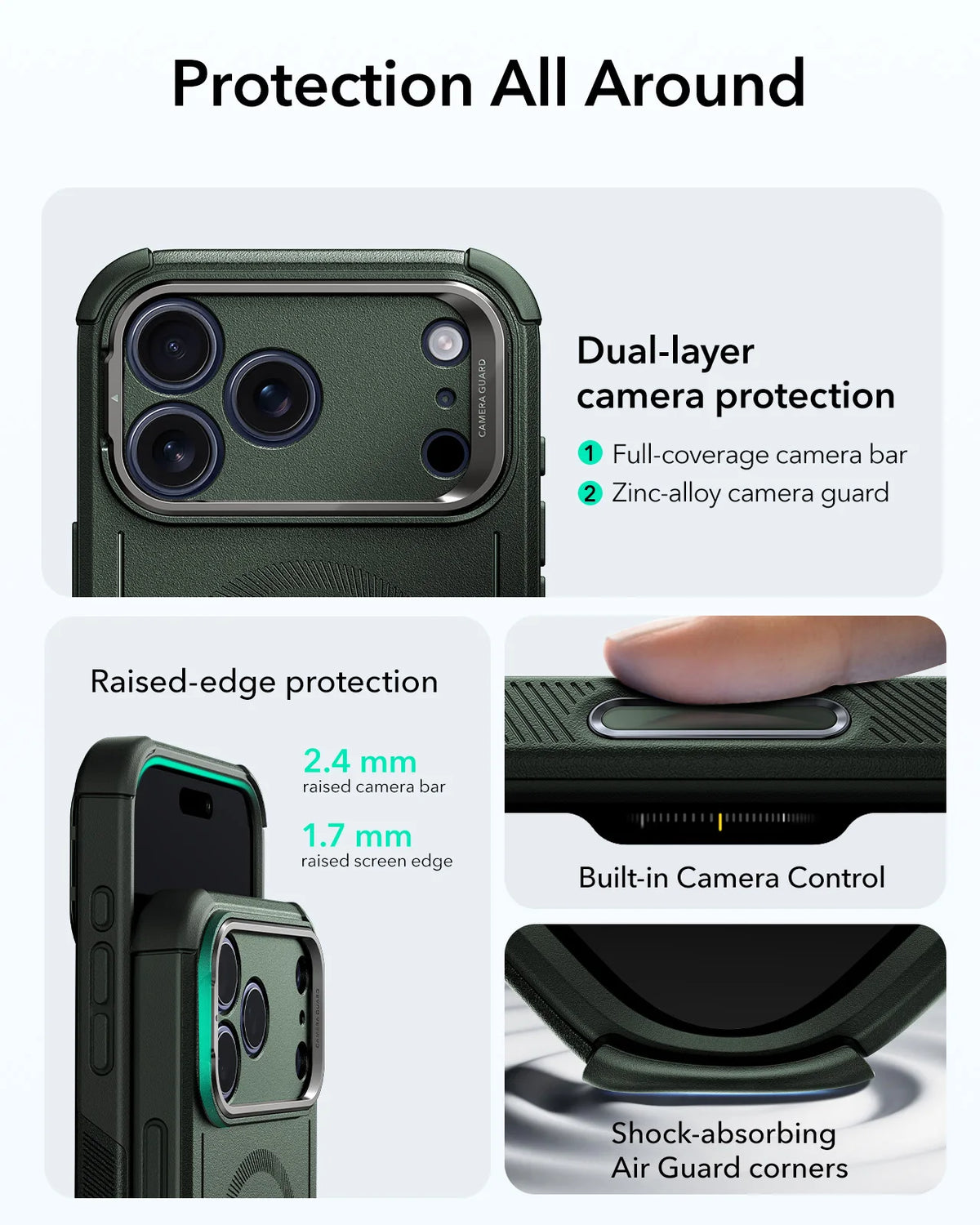 ESR for iPhone 18 Pro Max&17 Pro Max Magnetic Phone Case with Stand 7X Military-Grade Drop Protection for iPhone 17 Pro&18 Pro