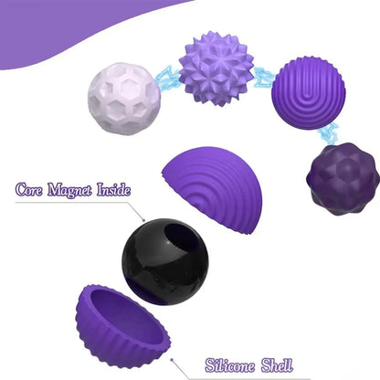 Magnetic Silicone Sensory Balls Worry Balls Autism Calming Fidgeting Toy Fidget Toy Kid Adults Anxiety Relief Stress Sensory Toy