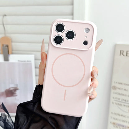 dark cherry Magnetic Liquid Silicone Case For iPhone 18 17 16 15 Pro Max Magsafe Wireless Charging Protection Phone Back Cover